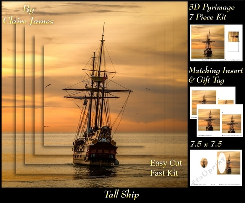 Boats - Tall Ship 8 - Pyrimage/Pyramid + Insert & Tag