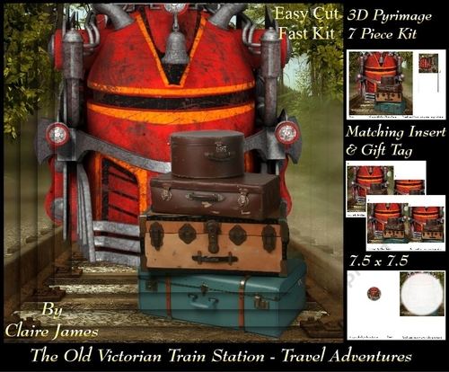 The Old Victorian Train Station 25 - Travel Adventures - Pyrimage/ pyramid + Insert & Tag
