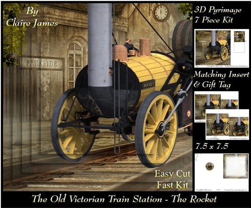The Old Victorian Train Station 22 - Rocket - Travel Adventures - Pyrimage/ pyramid + Insert & Tag