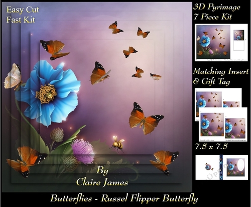 Butterflies - Russel Flipper - Pyrimage/Pyramid + Insert & Tag