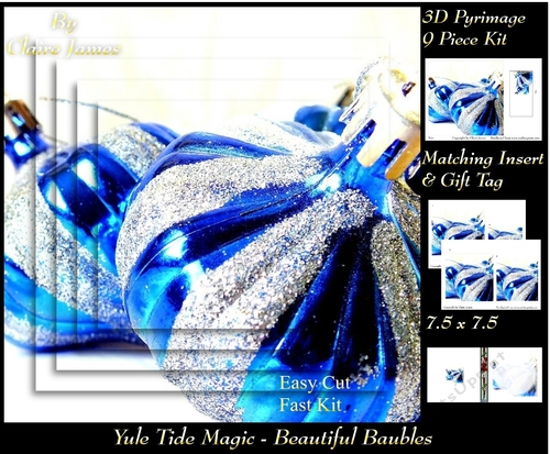 Yule Tide Magic - Christmas Baby - 3D Pyramid/pyrimage + Insert & Gift Tag