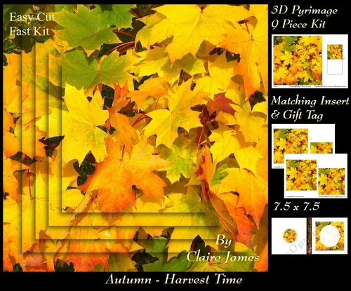 Autumn - Fall - Havest Time 2 - Pyrimage/Pyramid + Insert & Tag