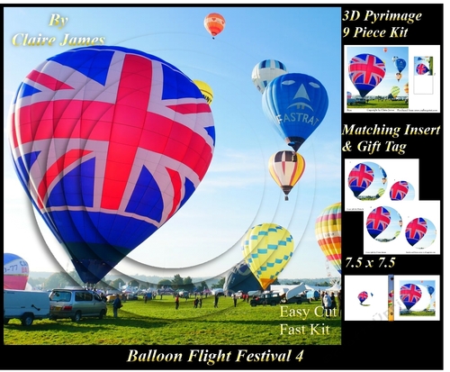 Hot Air Balloons - Balloon Flight festival4  - Pyrimage/Pyramid + Insert & Tag