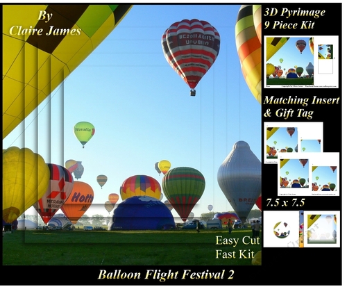 Hot Air Balloons - Balloon Flight Festival 2 - Pyrimage/Pyramid + Insert & Tag