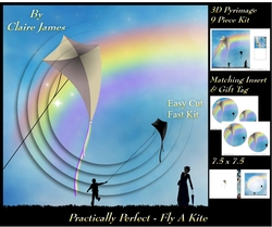 Fairy Tales - Practically Perfect - Fly A Kite - Pyrimage/Pyramid + Insert & Tag