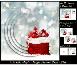 Yule Tide Magic 259 - Magic Present Sack - 3D Pyramid/pyrimage + Insert & Gift Tag