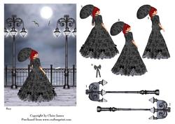Promenade Iii Gothic Sea Breeze Victorian Red Head Decoupage