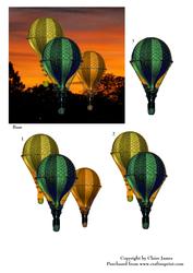 Evening Hot Air Balloon Flight + Decoupage