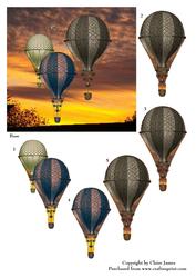 Sunset Hot Air Balloon Flight + Decoupage