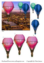 London Hot Air Balloon Flight - Decoupage