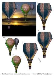 Sunrise Hot Air Balloon Flight + Decoupage