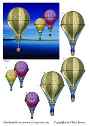 Sapphire Skys & Waters Hot Air Balloon Flight + Decoupage
