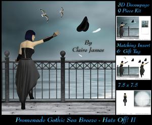 Promenade Gothic Sea Breeze - Hats Off! 2 7.5x7.5 Insert+tag