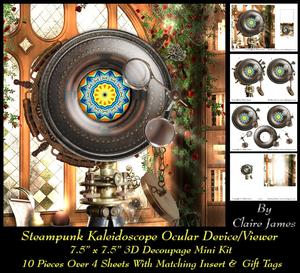 Steampunk Kalidescope Ocular Device Viewer + Tags & Insert