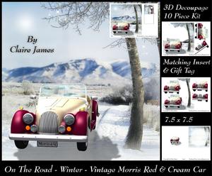 On the Road - Winter - Classic Morris Red & Cream Insert+tag