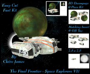 The Final Frontier - 3D Space Explorers 7 Decoupage + Insert & Tag