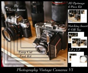 Photography Vintage Camera Kit 6 Pyramage + Insert Tag