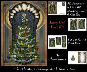 Yule Tide Magic - Steampunk Christmas Tree 13 (with Cogs) +