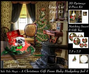 Yule Tide Magic - a Gift from Baby Hedgehog Jed 4 Kit + Tag+