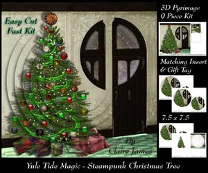 Yule Tide Magic - Steampunk Christmas Tree Pyrimage +insert+