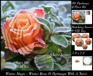 Winter Magic - Frosted Rose 2 Pyrimage with a Twist + Tag +