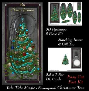 Yule Tide Magic - Steampunk Christmas + Insert & Tag