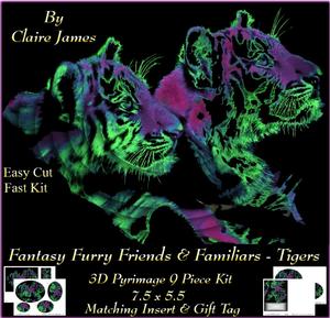 Fantasy Furry Friends & Familiars - Beautiful Tigers + Tag +