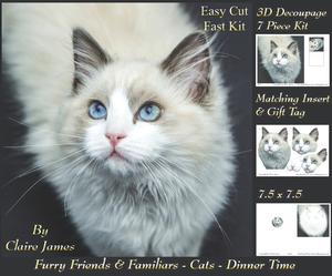 Furry Friends & Familiars - Cats - Dinner Time Deco + Tag +