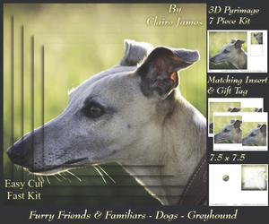 Furry Friends & Familiars - Dogs - Greyhound + Insert & Tag