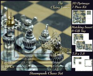 Simply - Steampunk Chess Set + Insert & Tag
