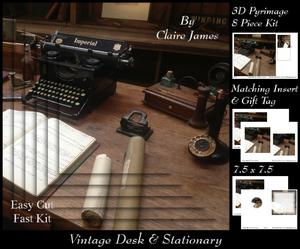 Vintage Victorian Desk & Stationary Accessories +insert+tag