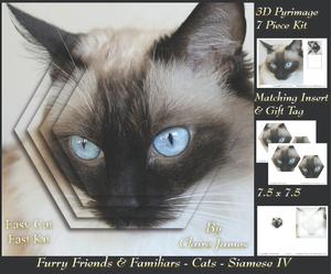 Furry Friends & Familiars - Cats - Siamese 4 + Tag +