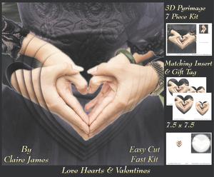 Love Hearts & Valentines - Hearts 5 Black + Insert & Tag