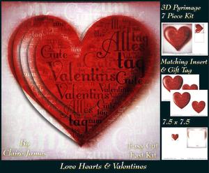 Love Hearts & Valentines - Hearts 10 + Insert & Tag