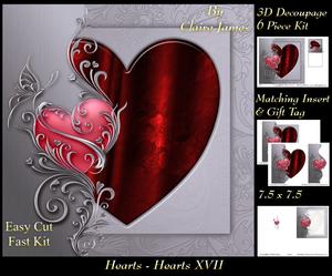 Love Hearts & Valentines - Hearts 17 + Insert & Tag