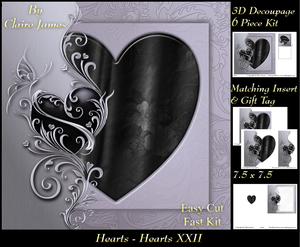 Love Hearts & Valentines - Hearts 22 + Insert & Tag