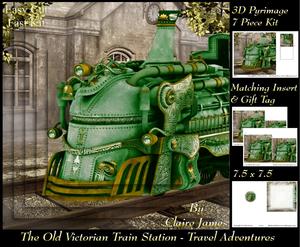 The Old Victorian Train Station 12 - Steampunk Train +tag+