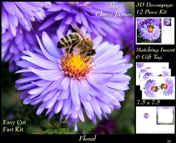 Botanical & Floral 2 - Bees Love Daisies  + Insert & Tag