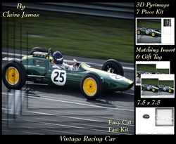 Sport - Vintage Racing Car - Pyrimage/Pyramid + Insert & Tag