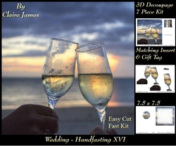 Tying The Knot 16 - Weddings & Handfastings - 3D Decoupage + Matching Insert & Tag 