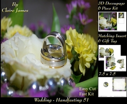 Tying The Knot 51 - Weddings & Handfastings - 3D Decoupage + Matching Insert & Tag