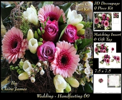Tying The Knot 60 - Weddings & Handfastings - 3D Decoupage + Matching Insert & Tag
