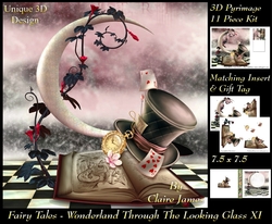 Image of cup730171_2236 - Fairy Tales - Wonderland Through The Looking Glass 11 - Special 3D Decoupage + Insert & Tag