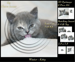 Winter - Comfy Kitty - Pyrimage/pyramid + Insert & Tag