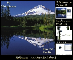 Reflections - As Above So Below 2 - Decoupage + Insert & Tag