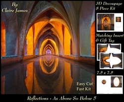 Reflections - As Above So Below 5 - Decoupage + Insert & Tag