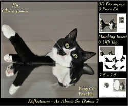 Reflections - As Above So Below 7 - Decoupage + Insert & Tag