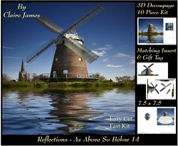 Reflections - As Above So Below 14 - Decoupage + Insert & Tag