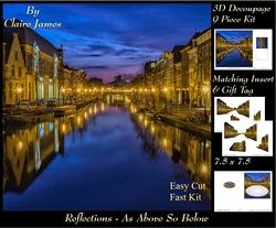 Reflections - As Above So Below - Decoupage + Insert & Tag