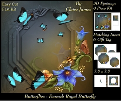 Butterflies - Peacock Royal - Pyrimage/Pyramid + Insert & Tag
